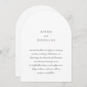 Aisha Elegant Modern Wedding Kaart (Voorkant / Achterkant)