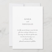 Aisha Elegant Modern Wedding Save The Date (Voorkant)