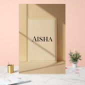 Aisha Elegant Name Poster – Personalized Typograph (Huwelijk)