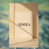 Aisha Elegant Name Poster – Personalized Typograph (Neutraal)