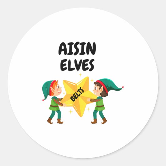 Aisinelvesbelt  ronde sticker (Voorkant)