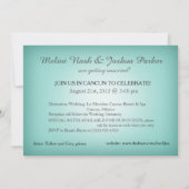 Aisle Aqua Lucite Green Beach Wedding Kaart (Achterkant)