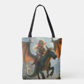 Aisling rijdt op haar Dragon Canvas tas (Achterkant)