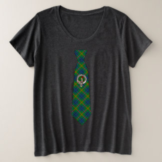 Aiton Schotse Clan Badge & Tartan Necktie Grote Maat T-shirt