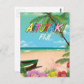 Aitutaki Air Reisposter Briefkaart (Voorkant / Achterkant)