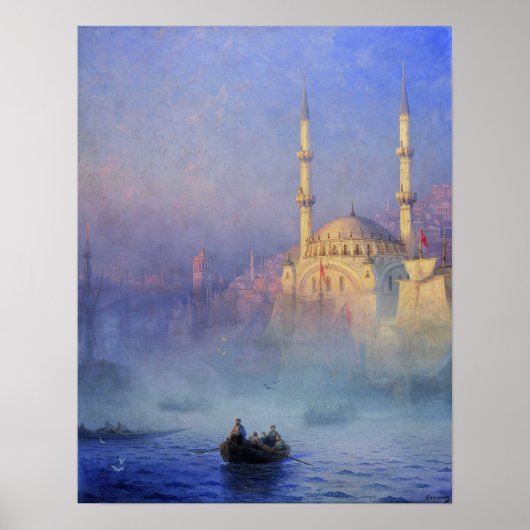 Aivazovsky - Constantinopel Mosque Poster (Voorkant)