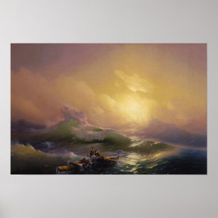 Aivazovsky - De Negende Golf 1850 Poster