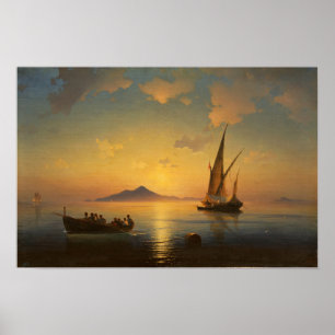 Aivazovsky - Golf van Napels Poster