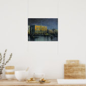 Aivazovsky - paleis in Venetië door moonlight ... Poster (Keuken)