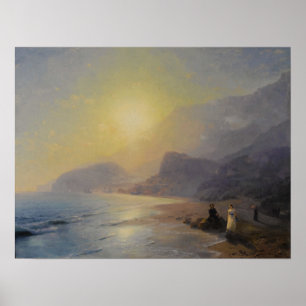Aivazovsky - Poesjkin aan de kust Poster