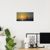 Aivazovsky - Sunset at Zee 1877 Poster (Thuiskantoor)