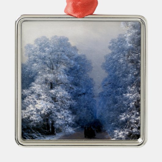 Aivazovsky - Winter Landscape Metalen Ornament (Voorkant)