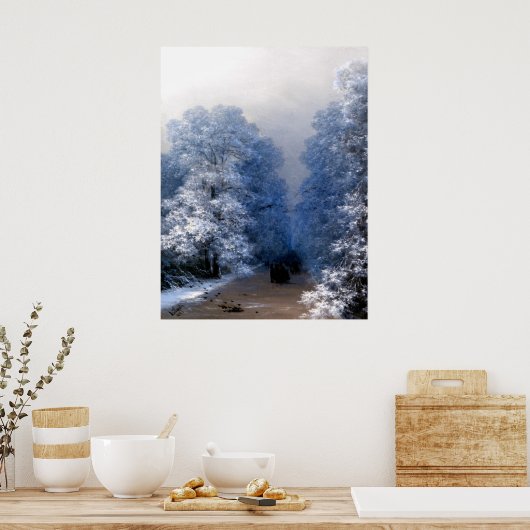 Aivazovsky - Winterlandschap Poster (Keuken)