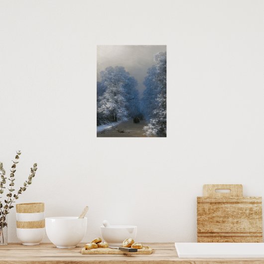 Aivazovsky - Winterlandschap Poster (Keuken)
