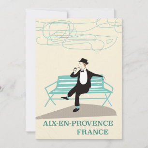Aix-en-Provence Frankrijk reisposter Save The Date