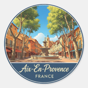 Aix-en-Provence Frankrijk Reizen Ronde Sticker