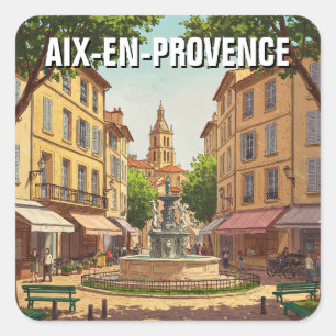 Aix-en-Provence Frankrijk Reizen Vierkante Sticker