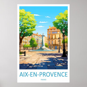 Aix En Provence Vintage Park Ski Nationale Reis Poster