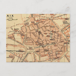 Aix Frankrijk Vintage Kaart Ansichtkaart
