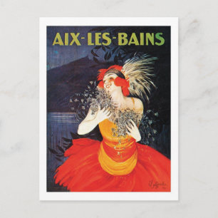 Aix Les Bains Travel Poster Briefkaart