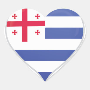 Ajaria love flag orgueil autocollant coeur