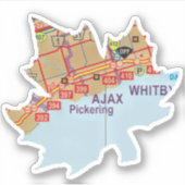 Ajax op gekleurde kaart sticker (Voorkant)
