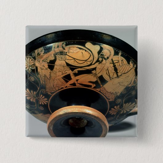 Ajax, opgeëist door Athena Vierkante Button 5,1 Cm (Voorkant)