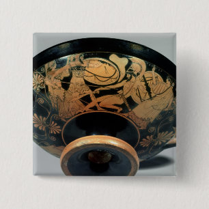 Ajax, opgeëist door Athena Vierkante Button 5,1 Cm