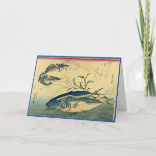 Aji & Ebi - Hiroshige's kleurrijke Japanse vis Kaart