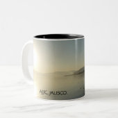 Ajiic, jalisco sunset tweekleurige koffiemok (Voorkant links)