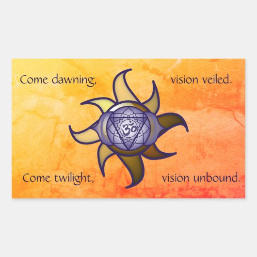 Ajna Chakra "Third Eye" Yoga Insight Lotus Sticker (Voorkant)