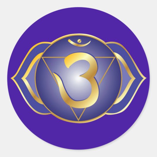Ajna of derde oog chakra Sticker (Voorkant)