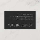 Ajoncs de Midori - carte de visite professionnelle (Dos)