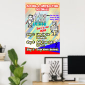 Ajout et soustraction de décimales = Poster (Bureau à domicile)