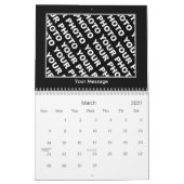 Ajouter 14 Photos Calendrier Noir (Mar 2027)