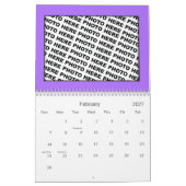 Ajouter 14 Photos Couleurs Calendrier (Feb 2027)