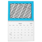 Ajouter 14 Photos Couleurs Calendrier (Mar 2027)