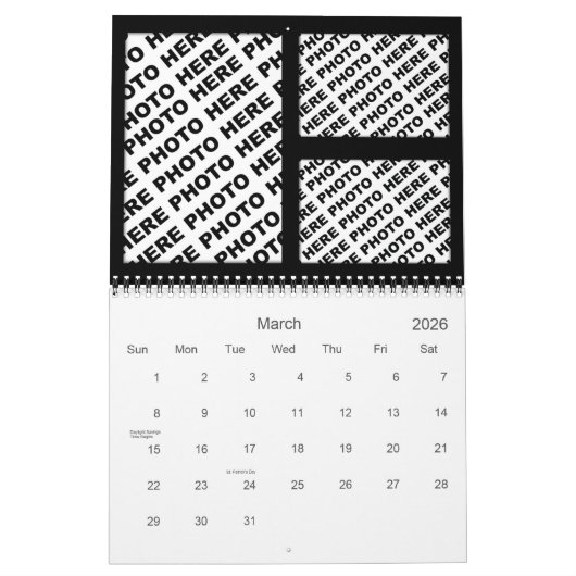 Ajouter 34 Photos Dans Un Calendrier Rouge Noir (Mar 2026)