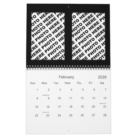 Ajouter 34 Photos Dans Un Calendrier Rouge Noir (Feb 2026)