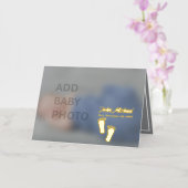 Ajouter Bébé Photo Gold Foil Carte pliée (Orchidée)