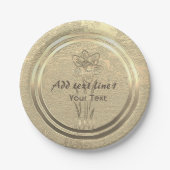 Ajouter des assiettes en papier jonquille or mars  (Devant)