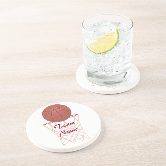 Ajouter des Dessous de verre de basket-ball de nom (Côté)