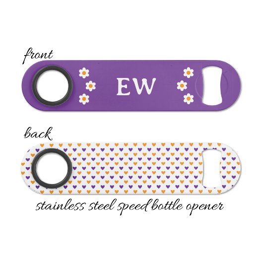 Ajouter des initiales violet et orange