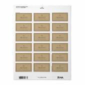 Ajouter des lignes de script gris logo Étiquette d (Feuille entière)