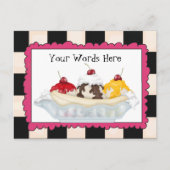 Ajouter des mots Banana split carte postale (Devant)