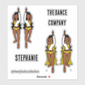 Ajouter des noms Majorette / Stickers Danseuse Éti (Feuille)