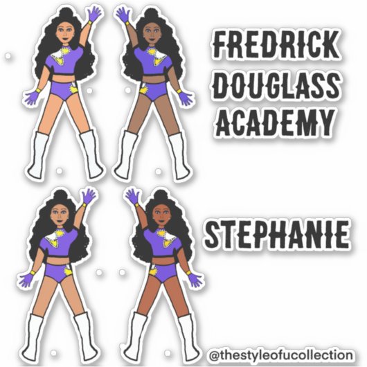 Ajouter des noms Majorette / Stickers Danseuse Flo (Devant)