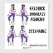 Ajouter des noms Majorette / Stickers Danseuse vio (Feuille)