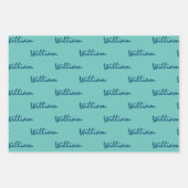 Ajouter des noms sur papier blanc blanc bleu Turqu (Devant)