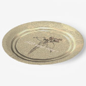 Ajouter du texte Assiette en papier Lys de la vall (Angle)